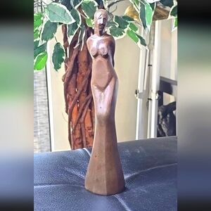 Vintage Signed MASSÉ Bronze tied up woman Sculpture  Rare. 9 Inch H.
